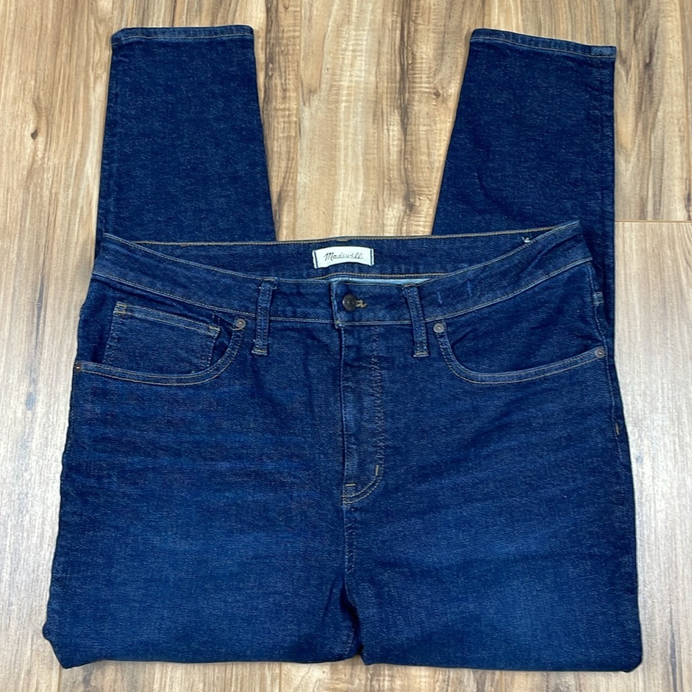 Madewell 9” Mid-rise Skinny Kingston Wash Blue Jeans, Size 16W